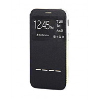 Черный фирменный чехол Cover Open с магнитной полоской для приема вызова на Samsung Galaxy A5 2017 