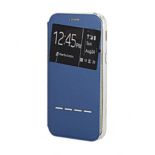 Синий интерактивный чехол-книжка Cover Open для Samsung Galaxy A5 2017 с магнитной полосой