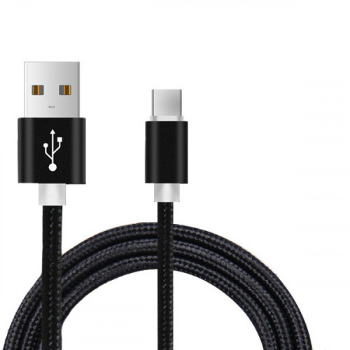 Черный кабель USB Type-C длина 1m