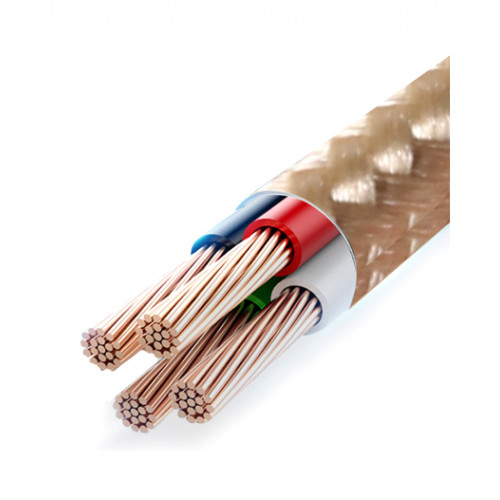 Золотой плетеный кабель USB Type-C длина 2 метра
