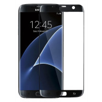 Закаленное защитное стекло для Samsung Galaxy S7 черная рамка