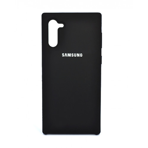 Фирменный бампер Silicon Silky And Soft-Touch Finish для Samsung Galaxy Note 10 (N970) черного цвета
