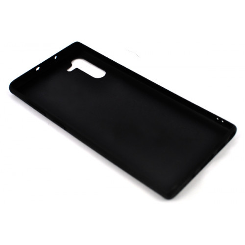 Защитный фирменный премиум чехол Alcantara для Samsung Galaxy Note 10 (N970) черного цвета