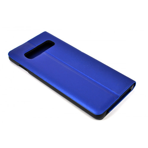 Ярко-синий чехол Clear View Standing для Samsung Galaxy S10 Plus с интерактивной полосой