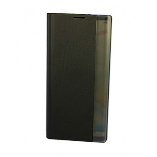 Черный чехол Clear View Standing для Samsung Galaxy S10 (SM-G973) с интерактивной полосой