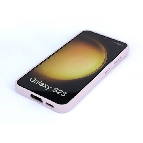 Защитный розовый бампер Silicon Silky And Soft-Touch Finish для Samsung Galaxy S23 (SM-S911)