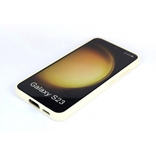 Защитный белый бампер Silicon Silky And Soft-Touch Finish для Samsung Galaxy S23 (SM-S911)