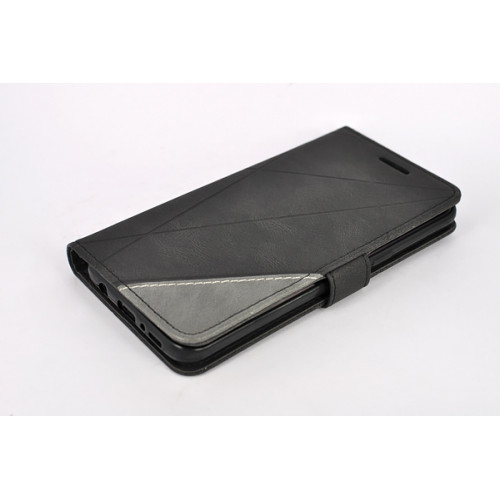 Черный кожаный чехол-книжка для Samsung Galaxy S8 с отделом для пластиковых карт 