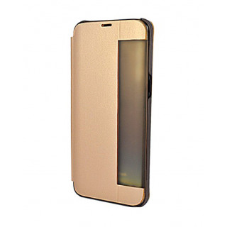 Чехол из кожи Clear View Standing для Samsung Galaxy S8 золотого цвета