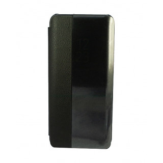 Чехол из кожи Clear View Standing для Samsung Galaxy S8 черного цвета с полупрозрачной полосой
