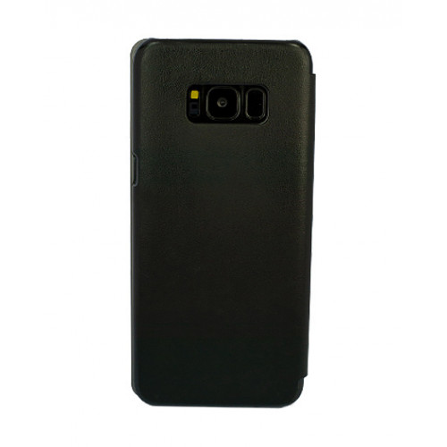 Чехол из кожи Clear View Standing для Samsung Galaxy S8 черный