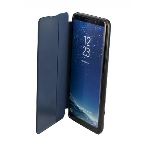Чехол из кожи Clear View Standing для Samsung Galaxy S8 темно-синий