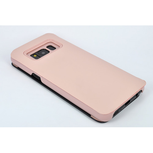 Чехол из кожи Clear View Standing для Samsung Galaxy S8 бледно-розового цвета