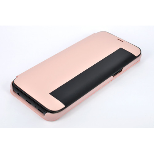Чехол из кожи Clear View Standing для Samsung Galaxy S8 бледно-розового цвета