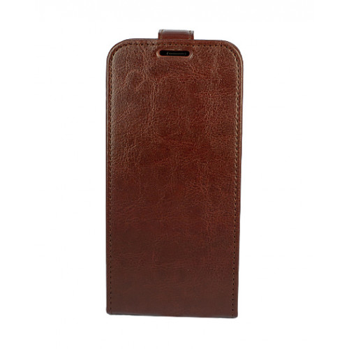 Дизайнерский кожаный фирменный чехол-флип для Samsung Galaxy S8 коричневого цвета