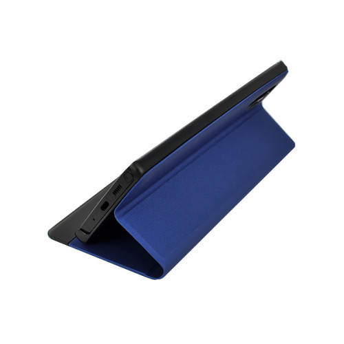 Ярко-синий чехол Clear View Standing для Samsung Galaxy Note 10 Plus с интерактивной полосой