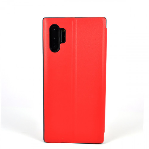 Кожаный чехол Clear View Standing для Samsung Galaxy Note 10 Plus красный