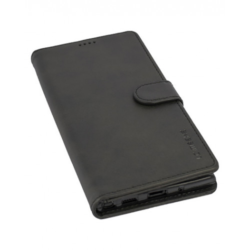 Фирменный кожаный черный чехол для Samsung Galaxy Note 20 Ultra (N985F) с магнитной застежкой и отделом для пластиковых карт