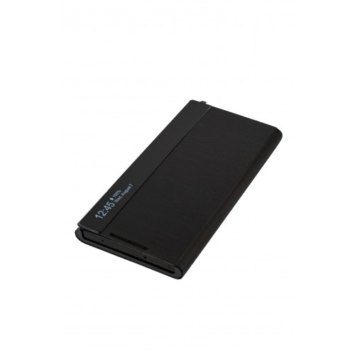 Черный чехол Clear View Standing для Samsung Galaxy Note 20 Ultra (N985) с интерактивной полосой