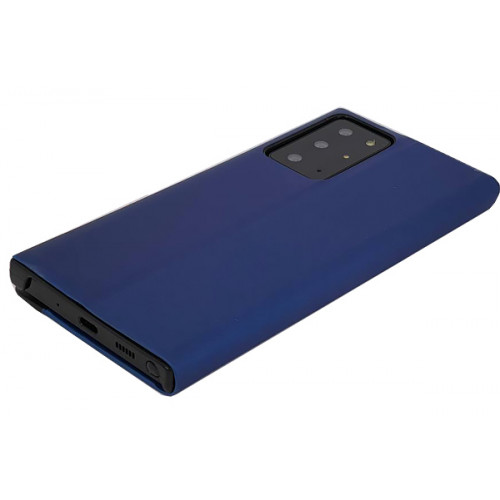 Синий чехол Clear View Standing для Samsung Galaxy Note 20 Ultra (N985) с интерактивной полосой
