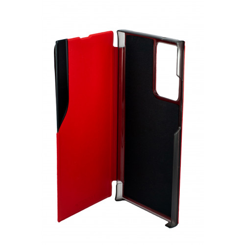 Кожаный чехол Clear View Standing для Samsung Galaxy Note 20 Ultra (N985F) красный