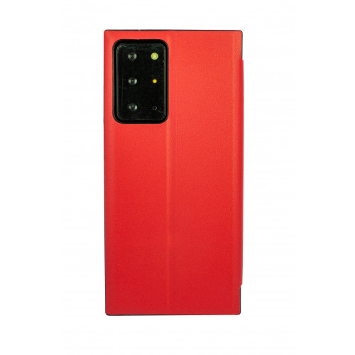 Кожаный чехол Clear View Standing для Samsung Galaxy Note 20 Ultra (N985F) красный