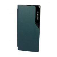 Кожаный чехол Clear View Standing для Samsung Galaxy Note 20 Ultra темно-зеленый