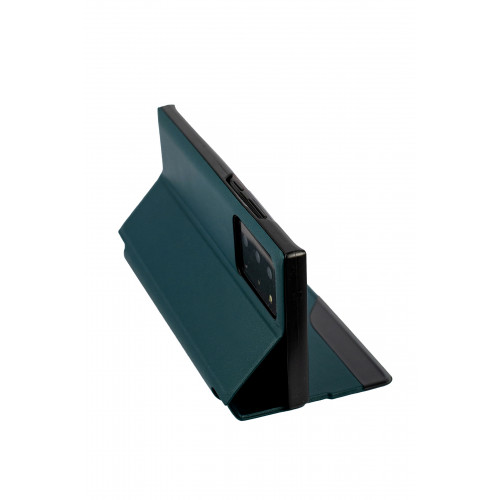 Кожаный чехол Clear View Standing для Samsung Galaxy Note 20 Ultra (N985F) темно-зеленый