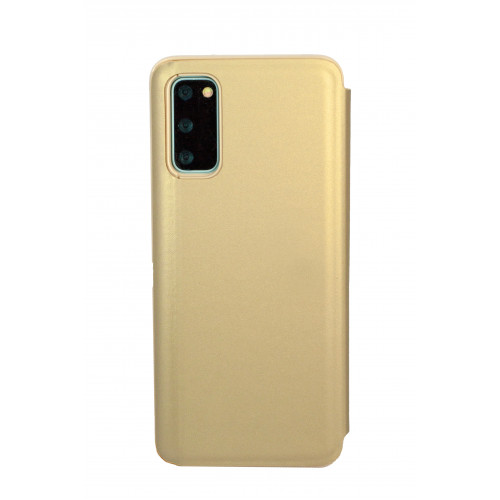 Золотой зеркальный чехол Clear View Cover для Samsung Galaxy S20 (G980) 