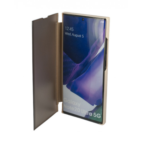 Золотой зеркальный чехол Clear View Cover для Samsung Galaxy Note 20 Ultra (SM-N985F)