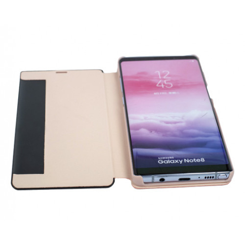 Чехол из кожи Clear View Standing для Samsung Galaxy Note 8 розового цвета