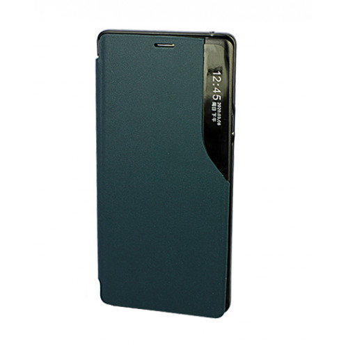 Кожаный чехол Clear View Standing для Samsung Galaxy S22 Ultra (SM-S908U) бирюзовый