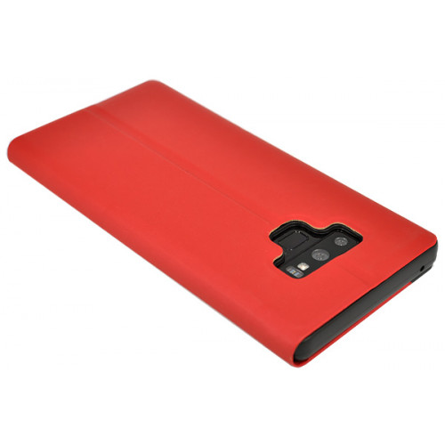 Красный чехол Clear View Standing для Samsung Galaxy Note 9 с интерактивной полосой