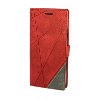 Красный кожаный чехол-книжка для Samsung Galaxy Note 9 с отделом для пластиковых карт