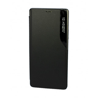 Кожаный чехол Clear View Standing для Samsung Galaxy S22 Ultra черный