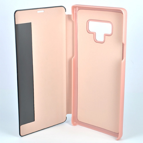 Чехол из кожи Clear View Standing для Samsung Galaxy Note 9 бледно-розового цвета