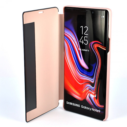 Чехол из кожи Clear View Standing для Samsung Galaxy Note 9 бледно-розового цвета
