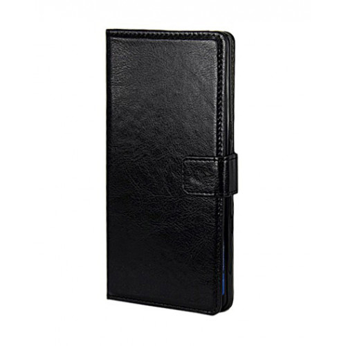 Кожаный leather case с отделом для пластиковых карт для Samsung Galaxy Note 9 Black