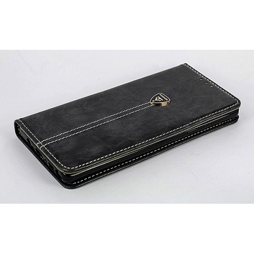 Дизайнерский черный кожаный чехол-книжка для Samsung Galaxy Note 9 с отделом для пластиковых карт