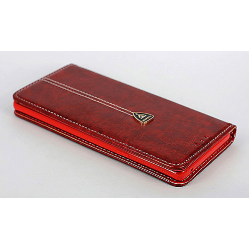 Дизайнерский темно-красный кожаный чехол-книжка для Samsung Galaxy Note 9 с отделом для пластиковых карт