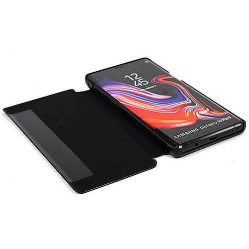 Чехол из кожи Clear View Standing для Samsung Galaxy Note 9 черного цвета