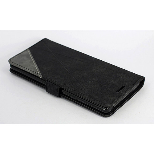 Черный кожаный премиум чехол-книжка для Samsung Galaxy Note 10 Plus с отделом для пластиковых карт 