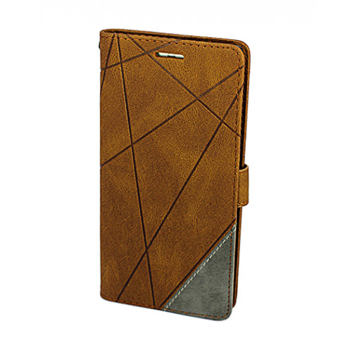 Коричневый кожаный чехол-книжка для Samsung Galaxy Note 10 Plus с отделом для пластиковых карт