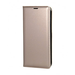 Кожаный фирменный чехол Flip Wallet для Samsung Galaxy Note 9 золотого цвета с отделом для пластиковых карт