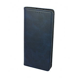 Синий кожаный премиум чехол-книжка для Samsung Galaxy Note 10 Plus с отделом для пластиковых карт и магнитной крышкой
