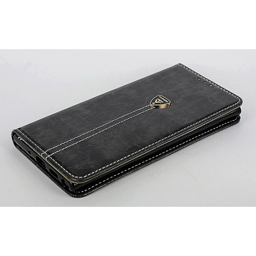 Дизайнерский черный кожаный чехол-книжка для Samsung Galaxy Note 10 Plus с отделом для пластиковых карт