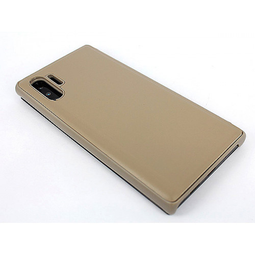 Чехол из кожи Clear View Standing для Samsung Galaxy Note 10 Plus золотого цвета
