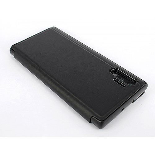 Чехол из кожи Clear View Standing для Samsung Galaxy Note 10 Plus черного цвета