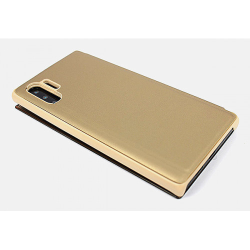 Золотой зеркальный чехол Clear View Cover для Samsung Galaxy Note 10 Plus