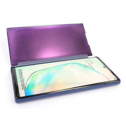 Фиолетовый зеркальный чехол Clear View Cover для Samsung Galaxy Note 10 Plus